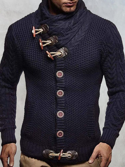 Trui met Hoge Kraag Knitted Design – Pascal