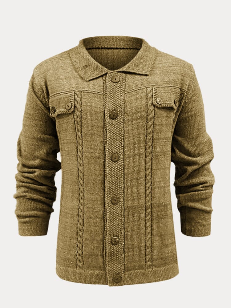 Jas Enkelvoudige Knopen Trendy Gebreid – Tobias