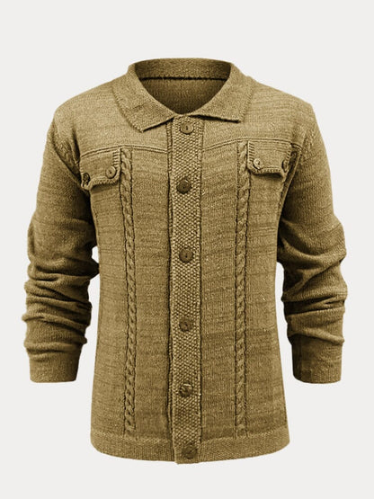 Jas Enkelvoudige Knopen Trendy Gebreid – Tobias