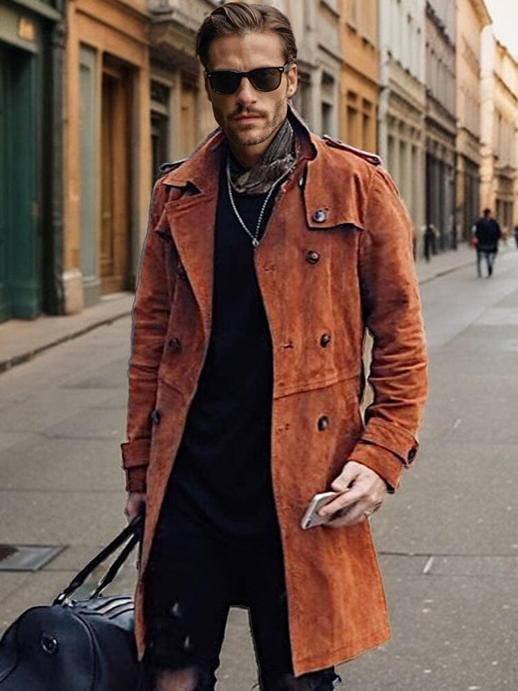 Trenchcoat Vintage Comfortabel Suède – Mertie