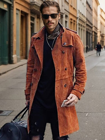 Trenchcoat Vintage Comfortabel Suède – Mertie