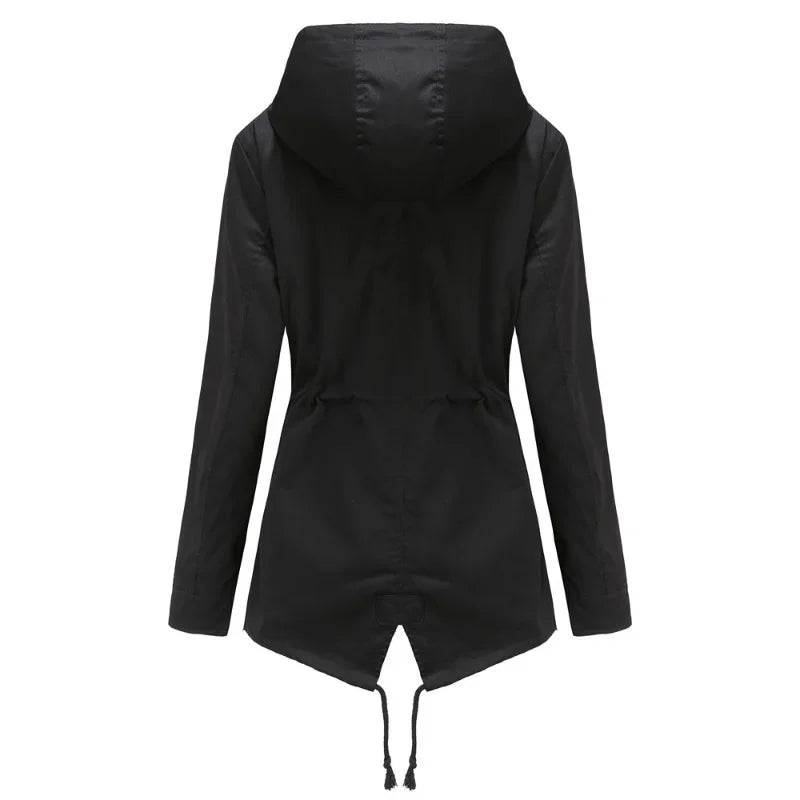 Waterdichte lichtgewicht jas trenchcoat windbreaker met capuchon - Babet