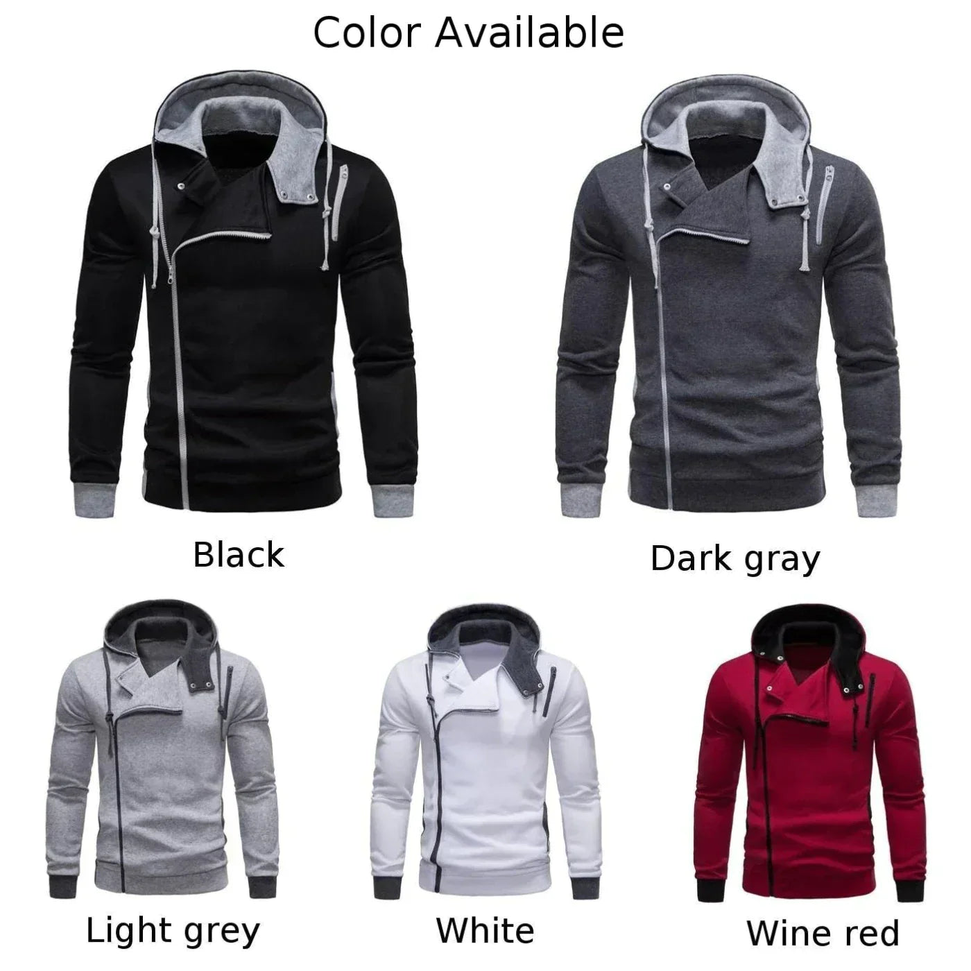 Heren Hoodie Asymmetrisch Avontuurlijk Design – Zayden