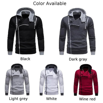 Heren Hoodie Asymmetrisch Avontuurlijk Design – Zayden