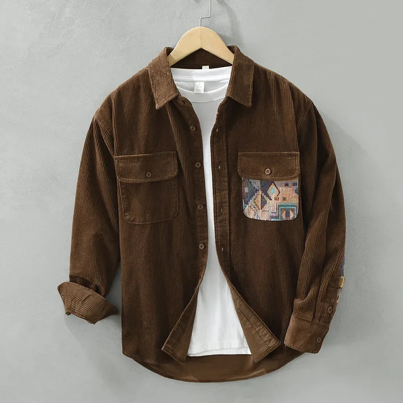 Corduroy jack met vakken vintage streetwear - Wellington