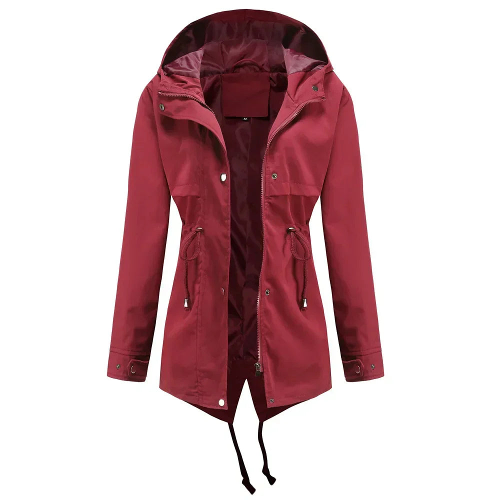 Waterdichte lichtgewicht jas trenchcoat windbreaker met capuchon - Babet