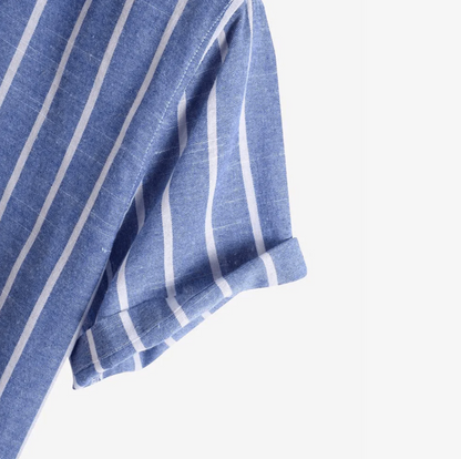 Overhemd Gestreept Polo Casual Elegantie – Stijn