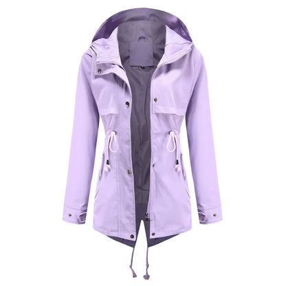 Waterdichte lichtgewicht jas trenchcoat windbreaker met capuchon - Babet