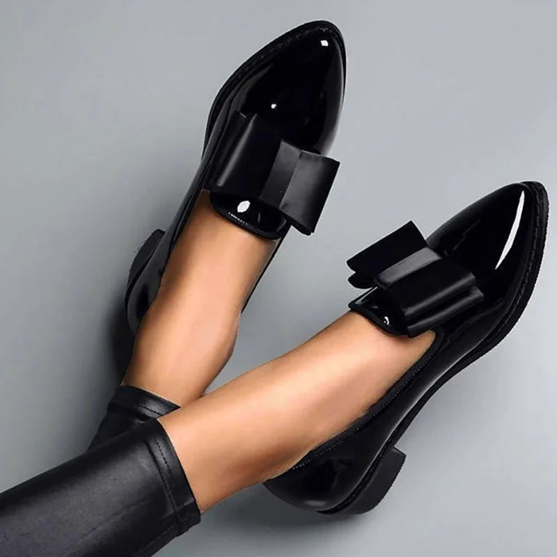 Dames Ballerina's Glanzend Met Strikaccent – Renske