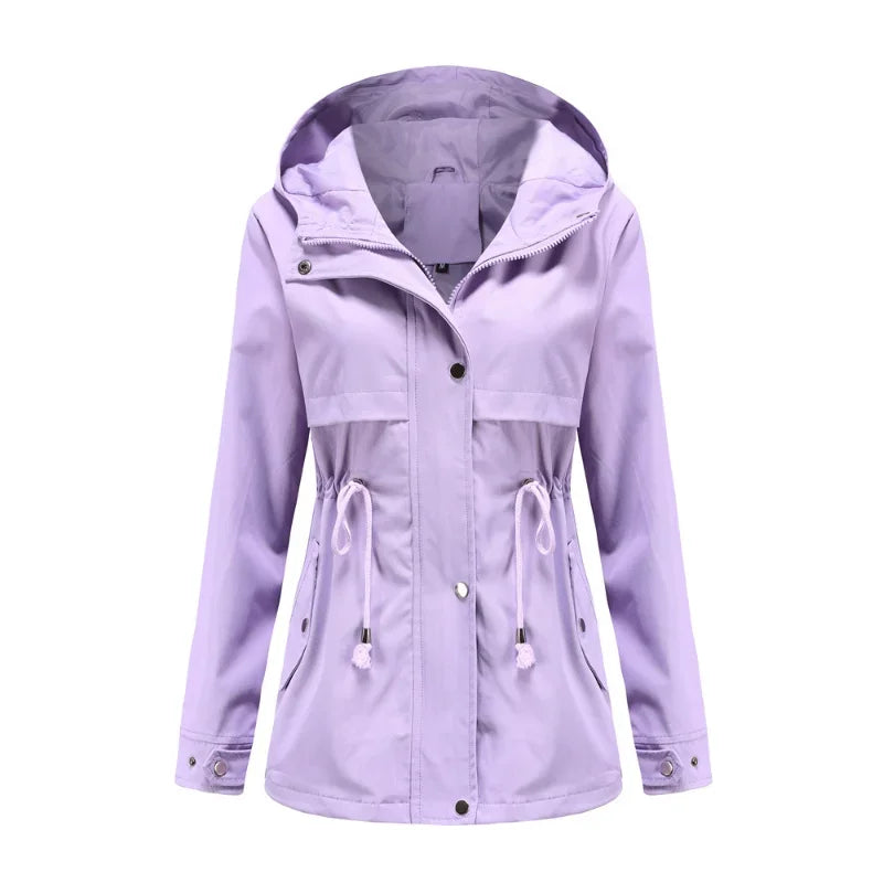 Waterdichte lichtgewicht jas trenchcoat windbreaker met capuchon - Babet