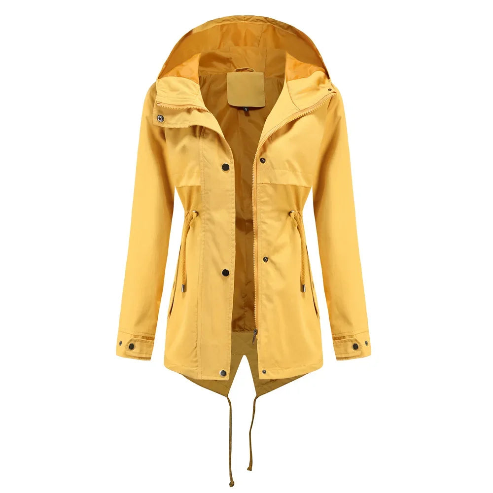 Waterdichte lichtgewicht jas trenchcoat windbreaker met capuchon - Babet