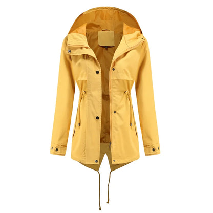 Waterdichte lichtgewicht jas trenchcoat windbreaker met capuchon - Babet