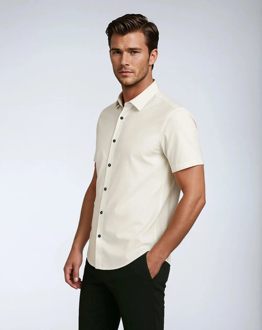 T-shirt Polyester Met Knoopsluiting – Pierre