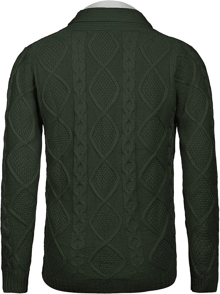 Trui met Sjaalkraag Knitted en Zakken – Quirijn