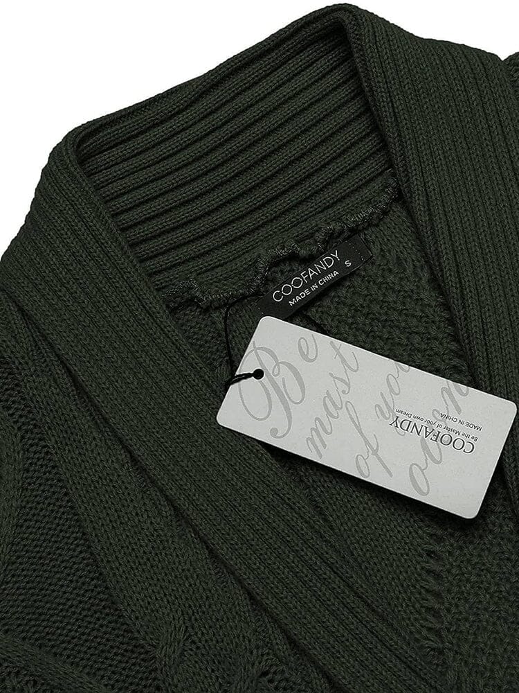 Trui met Sjaalkraag Knitted en Zakken – Quirijn