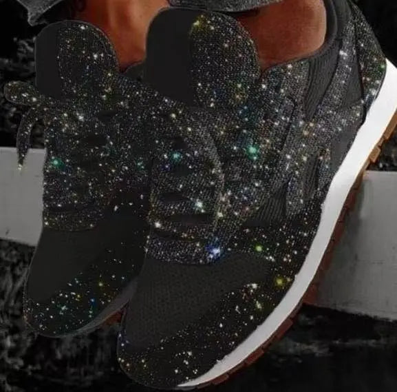 Sneakers Glanzend Glitter Design – Henriette