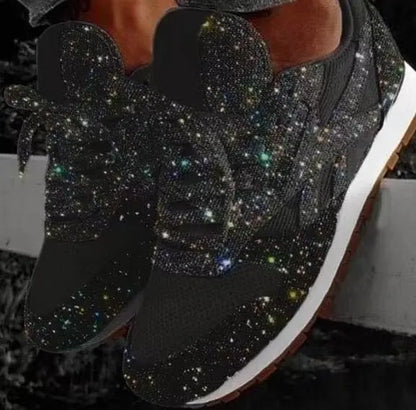 Sneakers Glanzend Glitter Design – Henriette