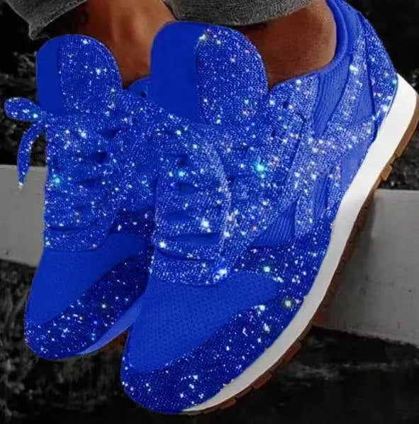Sneakers Glanzend Glitter Design – Henriette