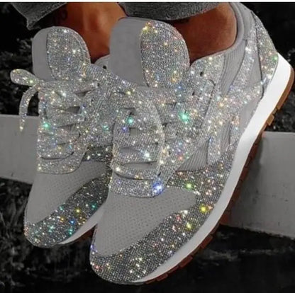 Sneakers Glanzend Glitter Design – Henriette