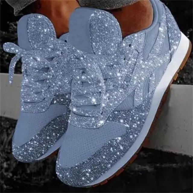 Sneakers Glanzend Glitter Design – Henriette