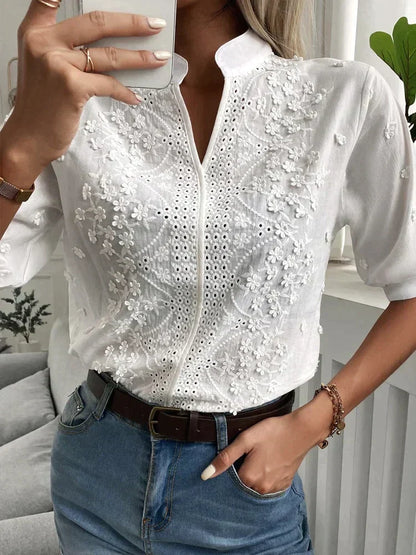 geborduurde elegante blouse - Natalia