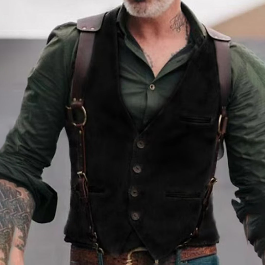 Leren Gilet Tijdloos Design – Godfried