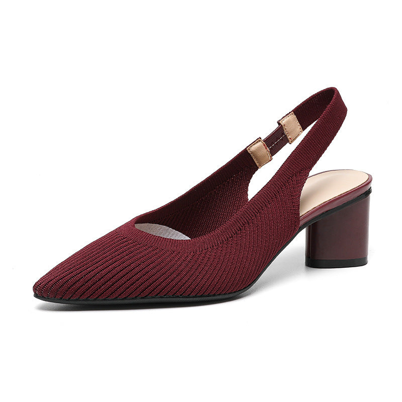 Slingback Hak Puntige Neus Elegant Design – Ursuline