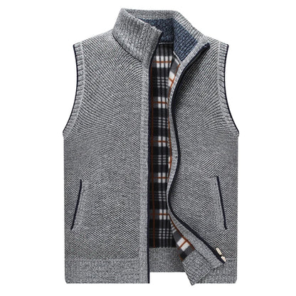 effen casual vest met rits zonder mouwen - Patagon