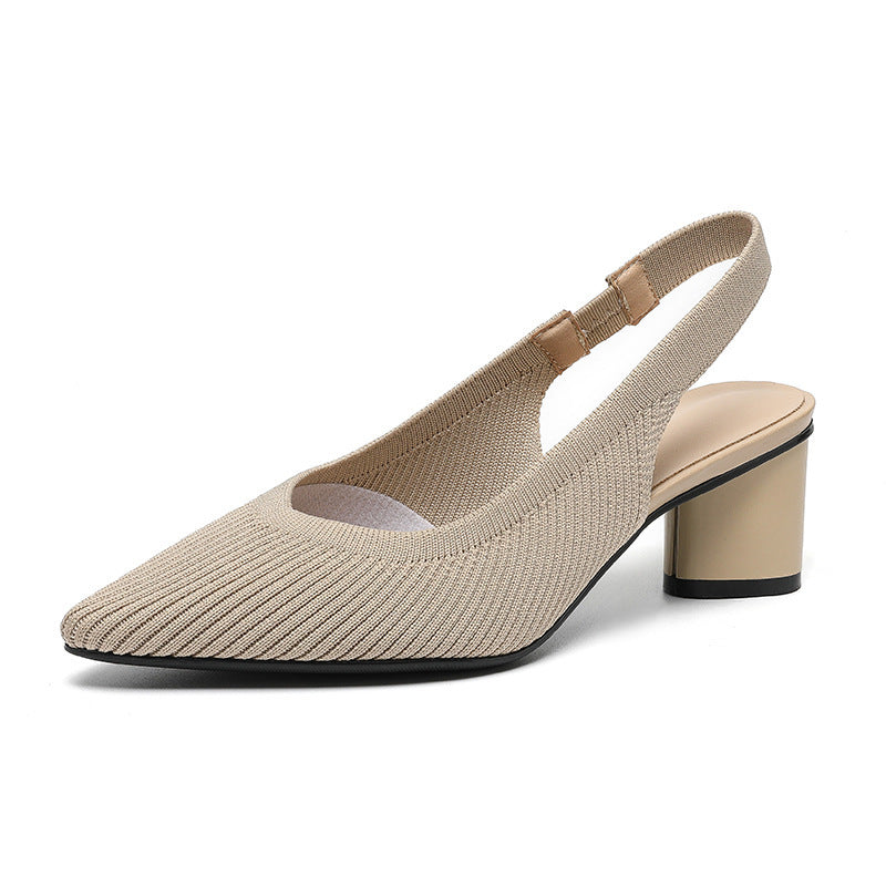 Slingback Hak Puntige Neus Elegant Design – Ursuline