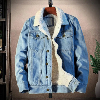 denim fleece jas heren - Coen