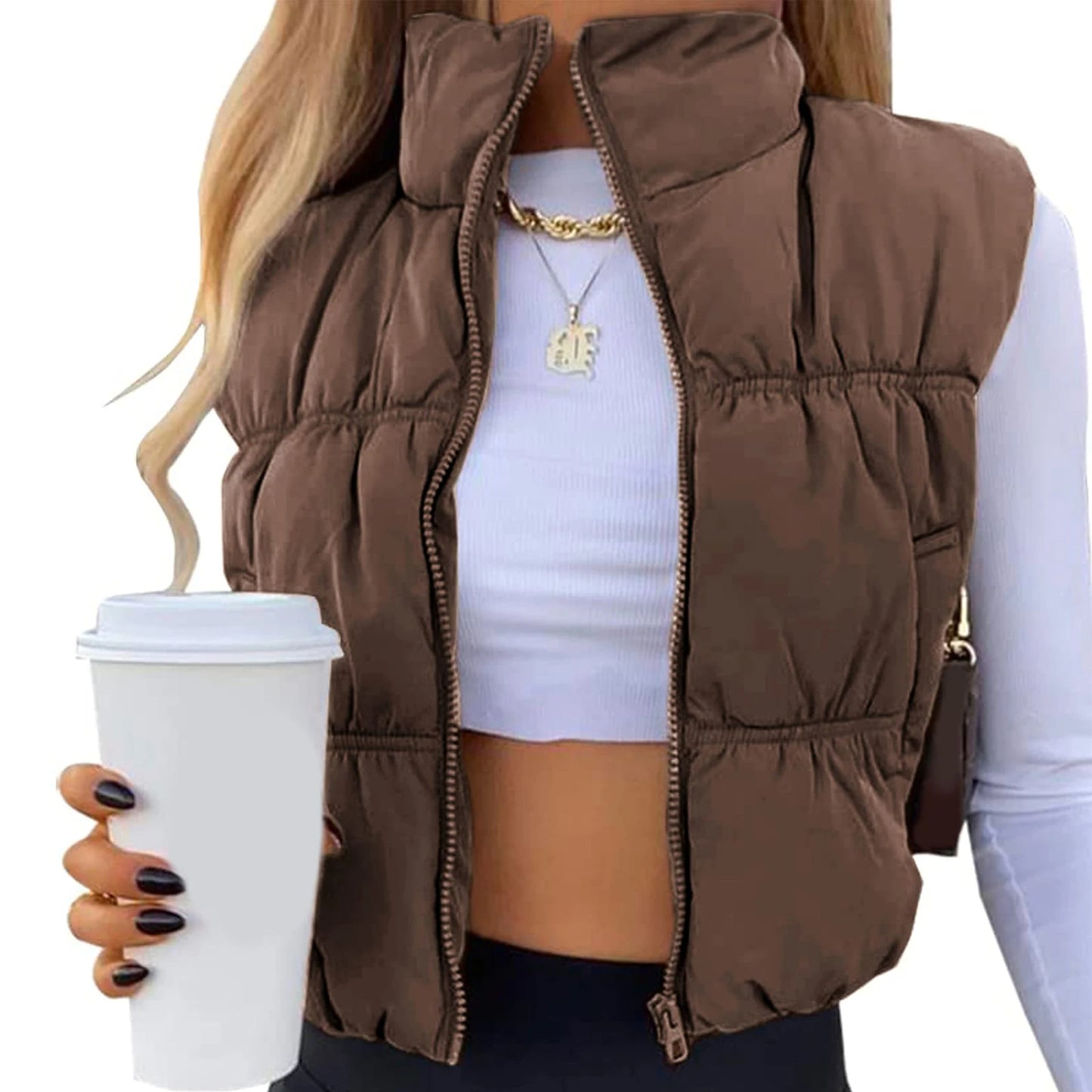 cropped bodywarmer - Camilla