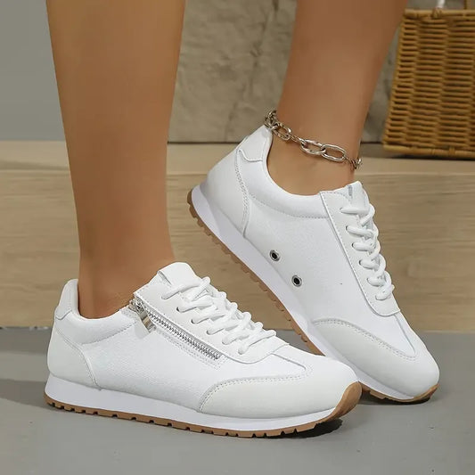 Vetersneakers Trendy Contrastdetails & Gripzool – Ellaine