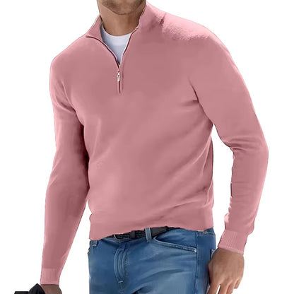 Heren Halve Rits Trui casual effen zipper - Thiago