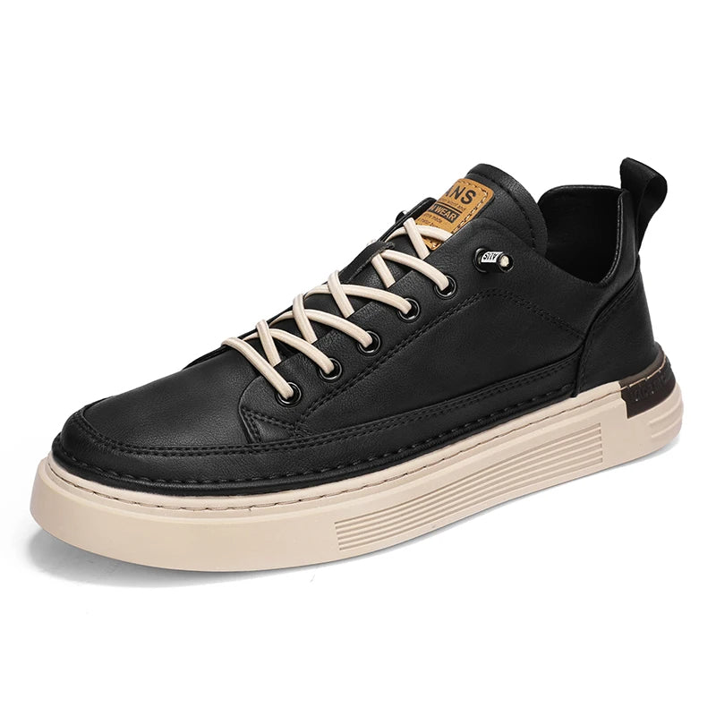 Veelzijdige sneaker casual leer heren - Gerro