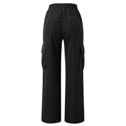 Casual cargo broek hoge taille wijde pijpen dames - Helene