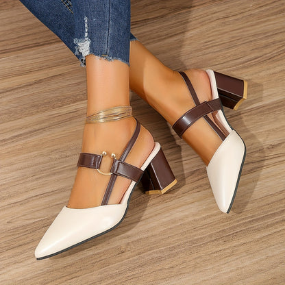 Puntige Teen Middelhoge Schoenen Elegante Afwerking – Marra