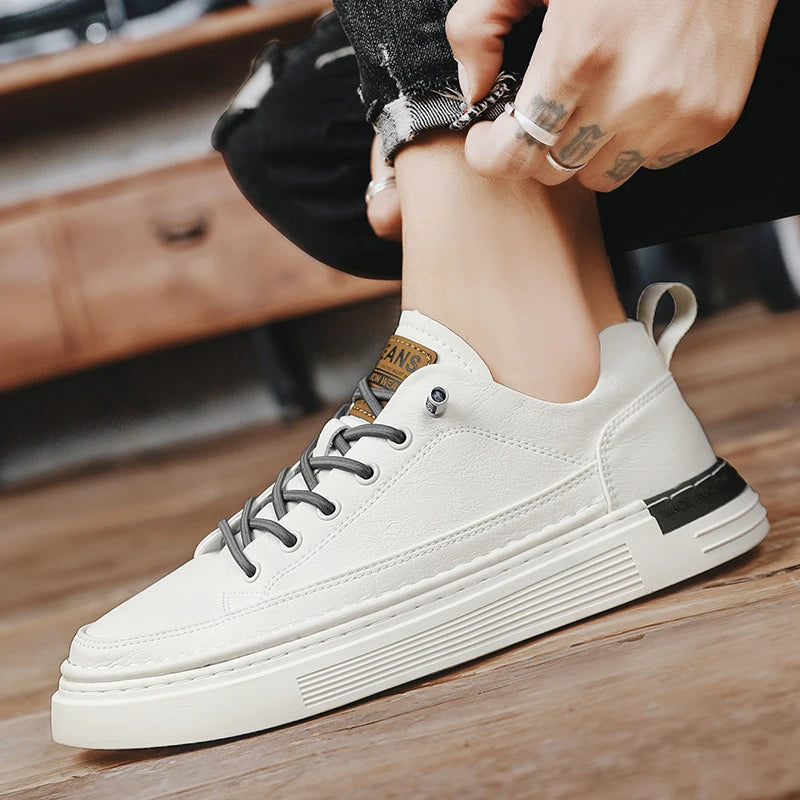 Veelzijdige sneaker casual leer heren - Gerro