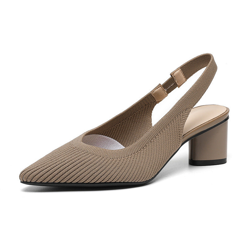 Slingback Hak Puntige Neus Elegant Design – Ursuline