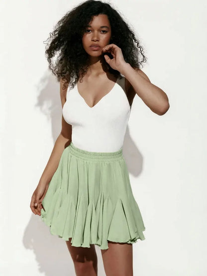 Zomer Rok Rimpel Design Casual Streetwear – Adriana