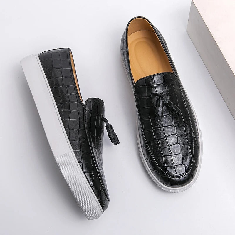 Italiaanse loafer alligator instappers chique heren - Dolcio