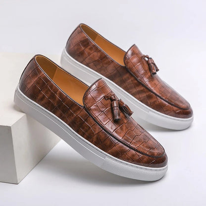 Italiaanse loafer alligator instappers chique heren - Dolcio