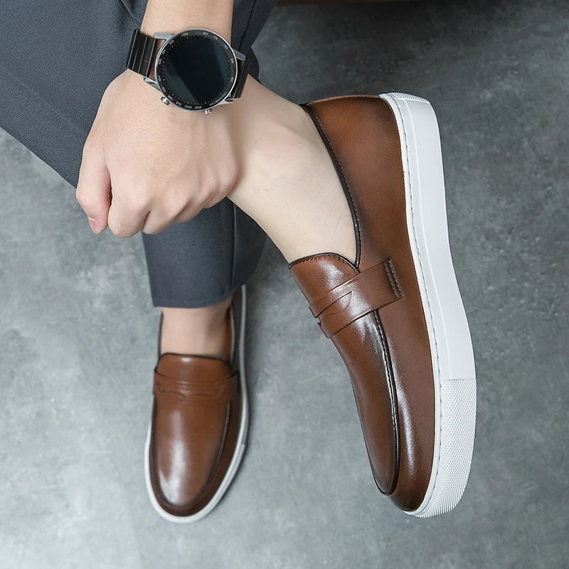 leren loafers schoenen heren - Arjo