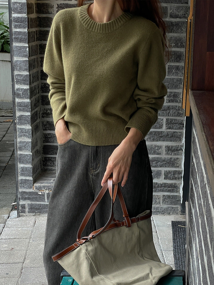 Sweater Trendy Groen Zacht Materiaal – Norrie