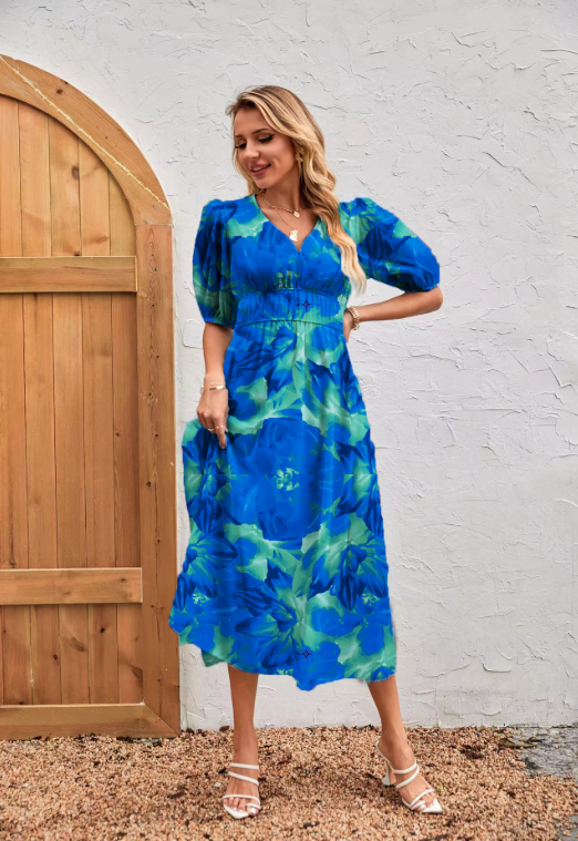 A-Lijn Jurk Elegante Bloemenprint – Katja