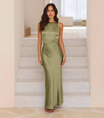 Satijnen Halterjurk Elegant en Comfortabel – Kaylee