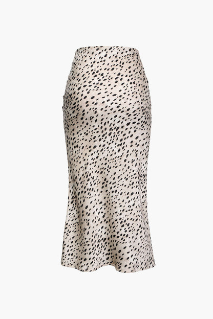 Rok Trendy Luipaardprint Midi – Keona