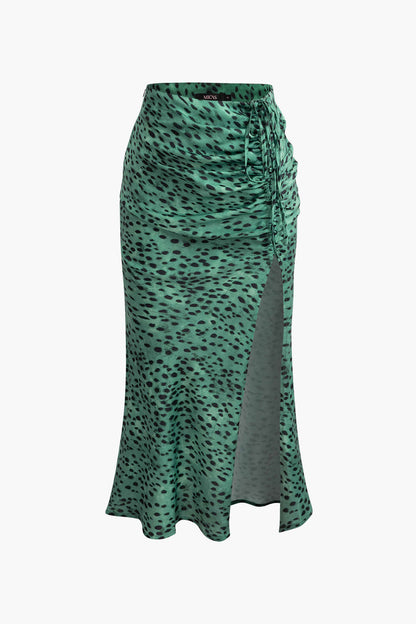 Rok Trendy Luipaardprint Midi – Keona
