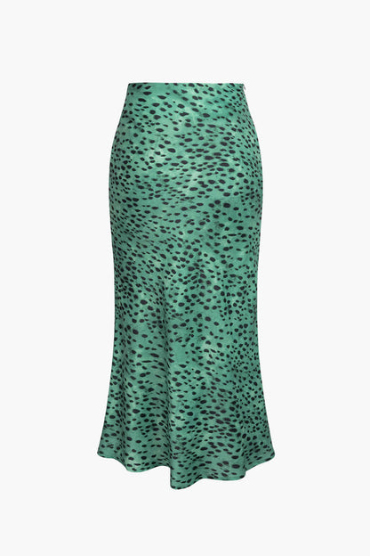 Rok Trendy Luipaardprint Midi – Keona