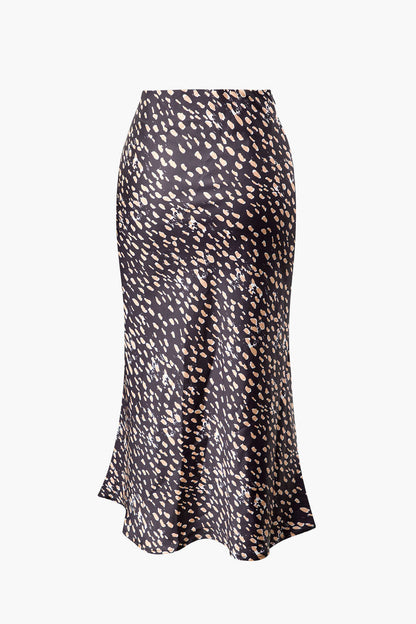 Rok Trendy Luipaardprint Midi – Keona