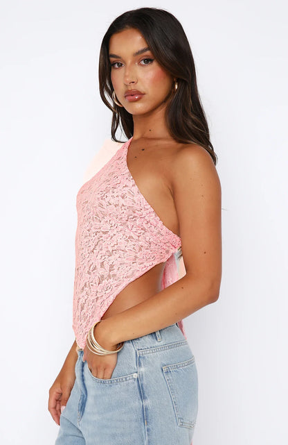 Lace Top Elegant Design met Korte Mouwen – Olivia